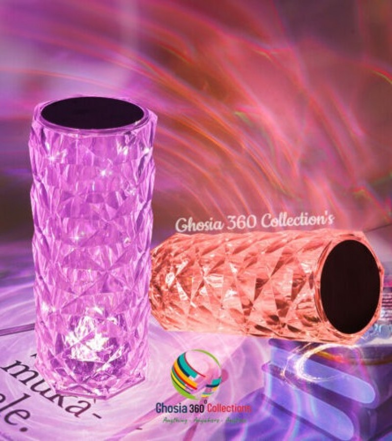 Crystal Table Lamp 16 Colors Touch/Remote Control Night Light ,RGB Changing Diamond Rose Table Lamps