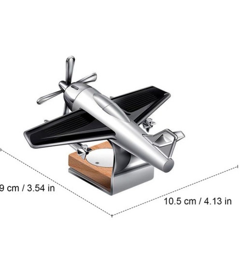 Solar Powered Car Perfume Diffuser/Dispenser | Aeroplane Glider Design, Auto Rotation Fan | For Car